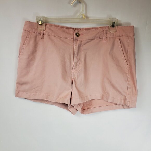 Ana A New Approach Twill Women's Pink Mid Rise 3.5" Inseam Sz 16 Shorts - Picture 1 of 11